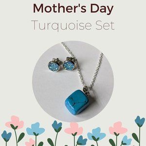 Mother's Day druzy and necklace set